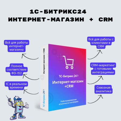 Программа для ЭВМ "1С-Битрикс24". Лицензия Интернет-магазин + CRM (12 мес.) - купить в Свистуново